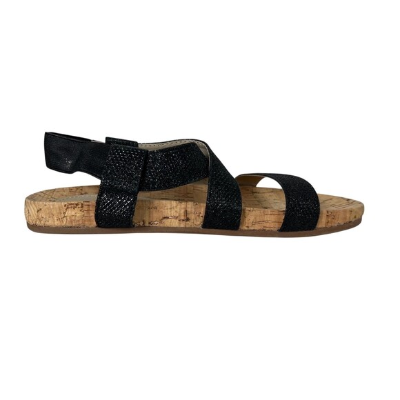 WHITE MOUNTAIN Women's Felix Flat  Sandals  Size 7  NWOB  Black Glitter Sparkle - Picture 7 of 10